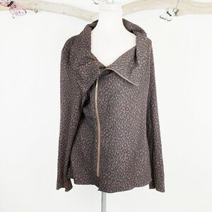 Marc Bouwer leopard print motozip light jacket